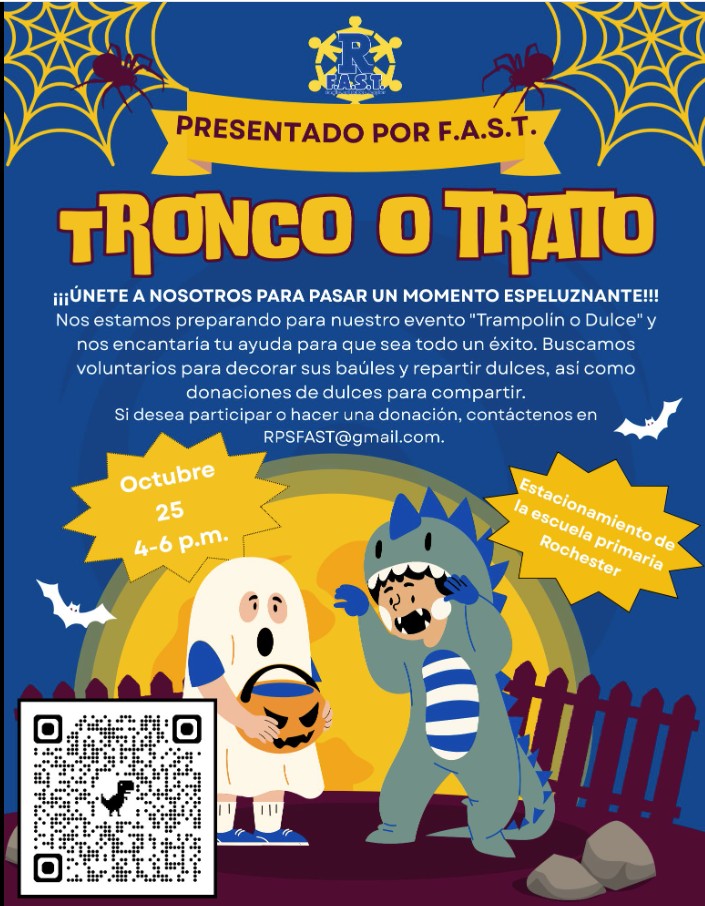 Poster for trunk or treat in spanish