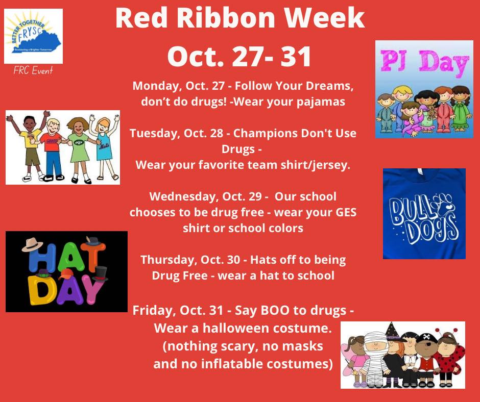 Red Ribbon Week Spirit Days