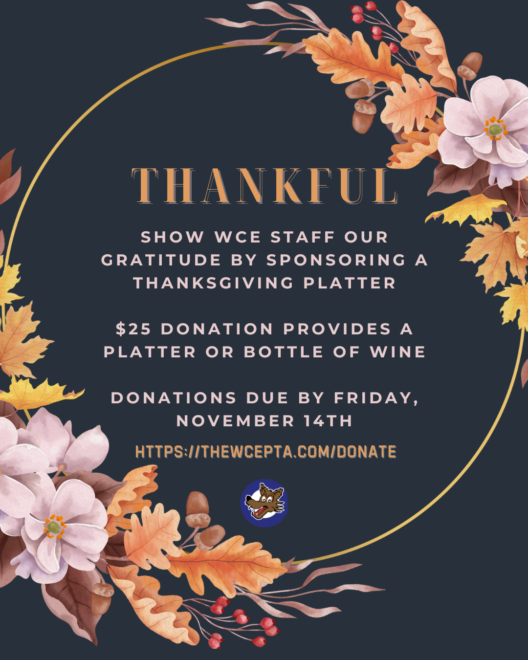 thanksgiving platter donations