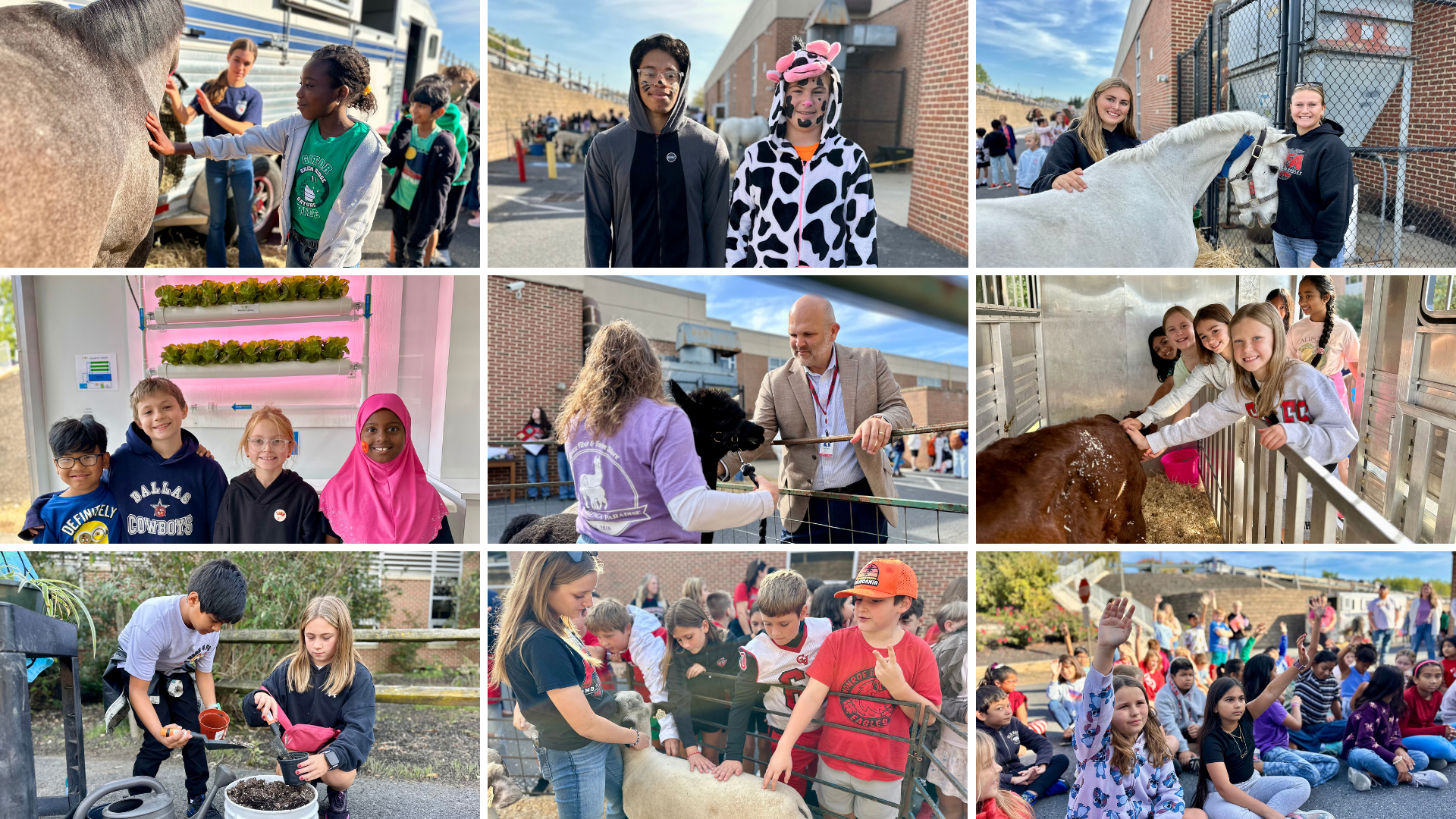 Collage of CV 4th graders from around the district had a hands-on learning experience with discovering agriculture.