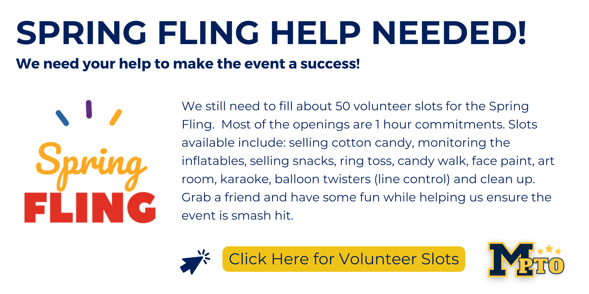 Spring Fling Help Needed