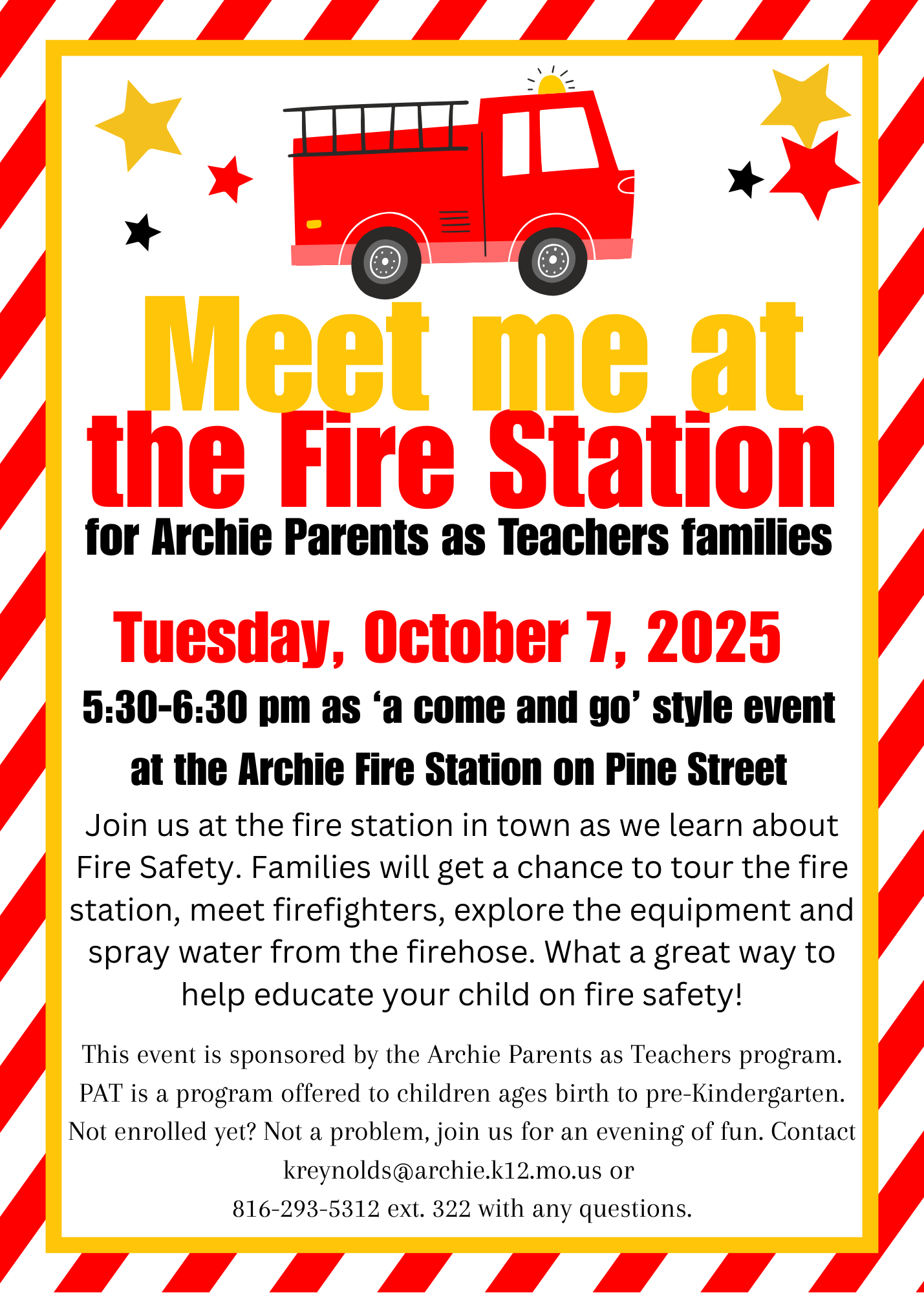 Fire Station VIsit for PAT on October 7