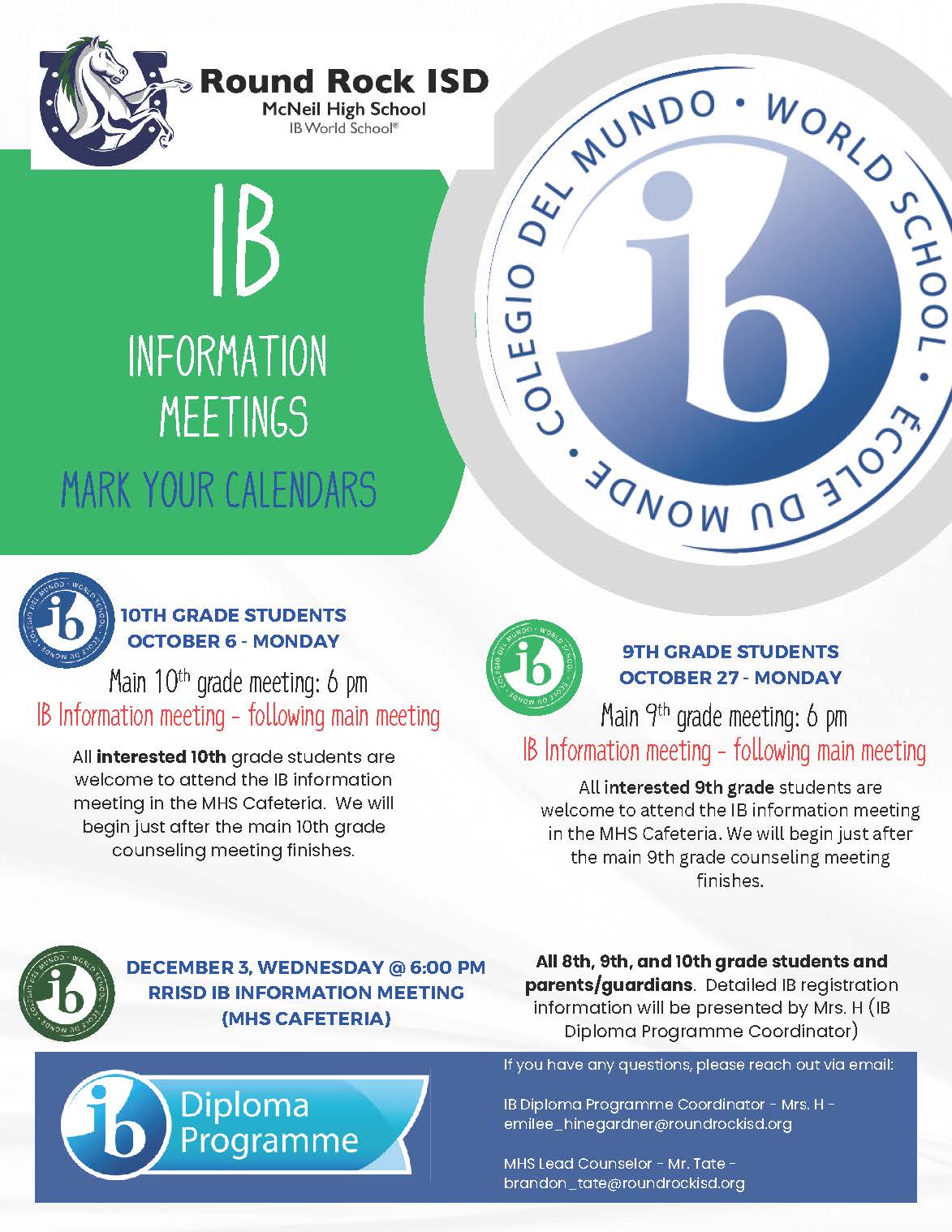 IB Informational Meeting Flyer