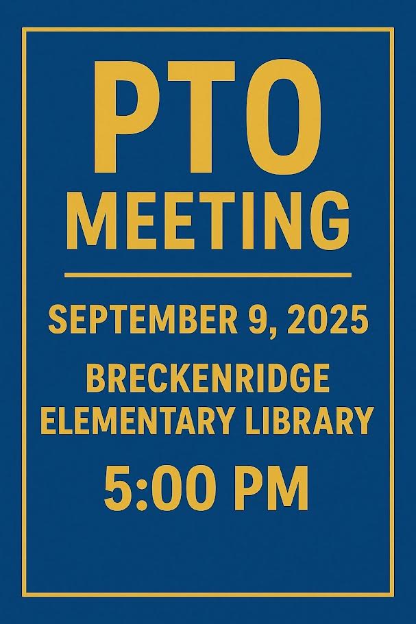 September 9 PTO Meeting notice - 5pm at BES Library 