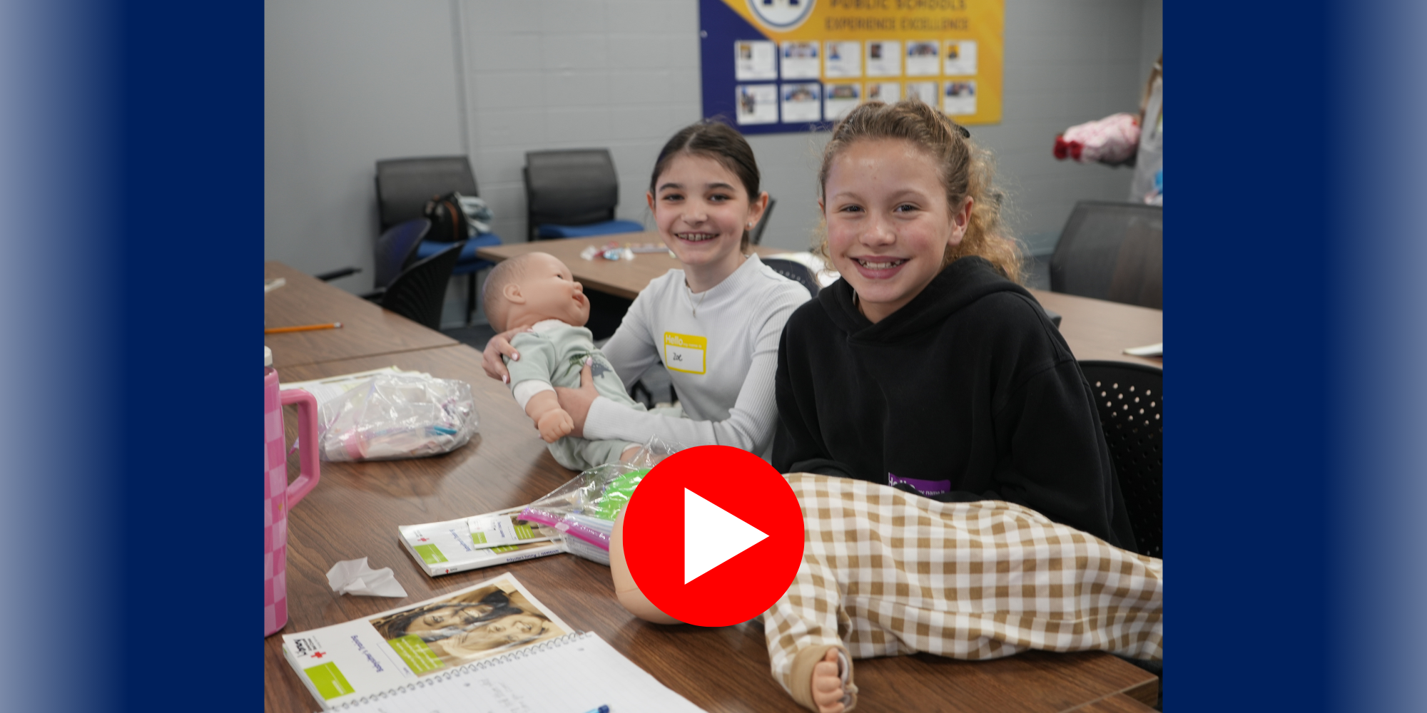 Students in Red Cross Babysitters Class