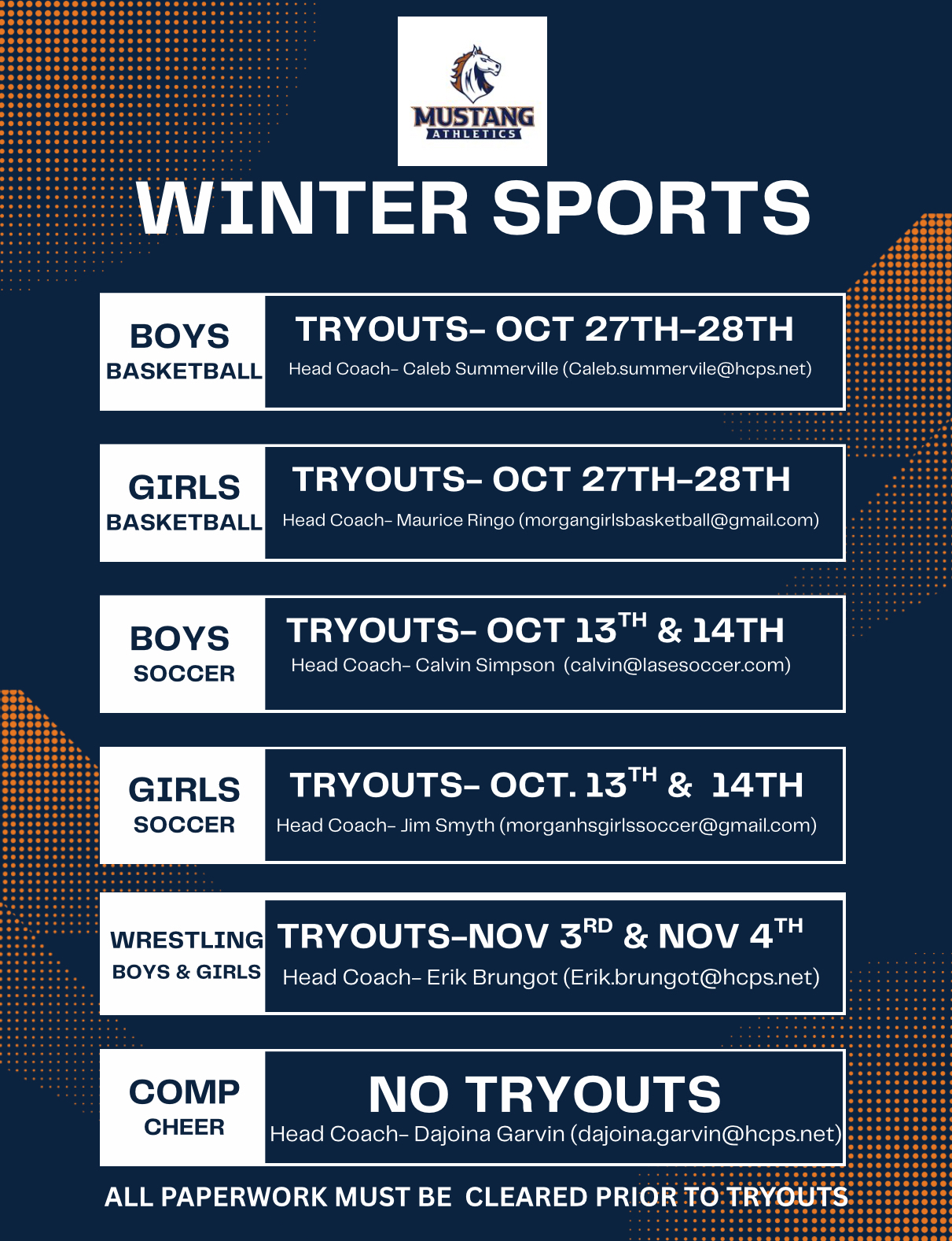 Winter Sports Tryouts