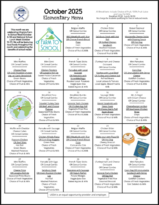 October Menu