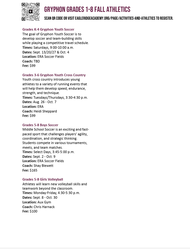 activities descriptions