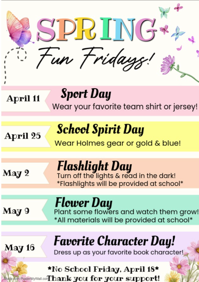 Spring fun fridays