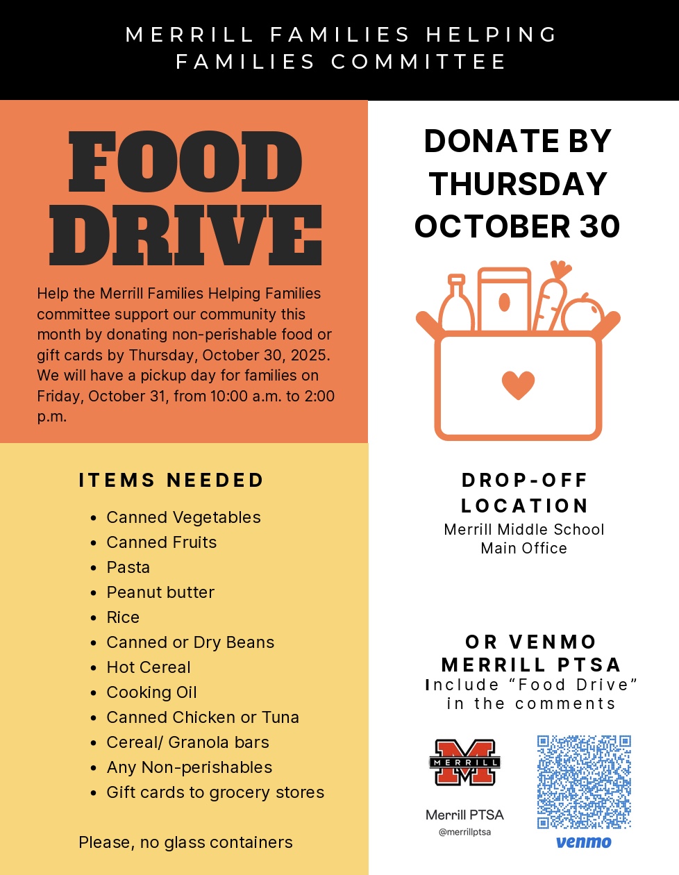 Food Drive Flier