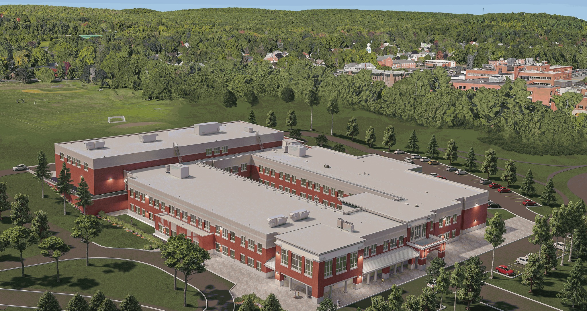 Artist's rendering of the new middle school