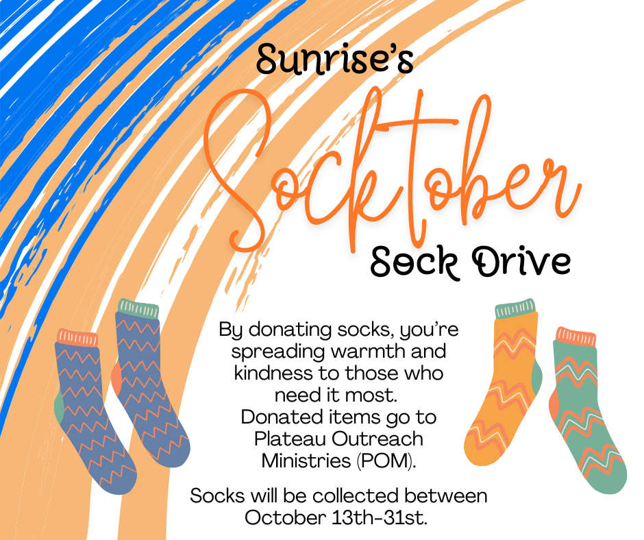 donate new socks for our sock drive