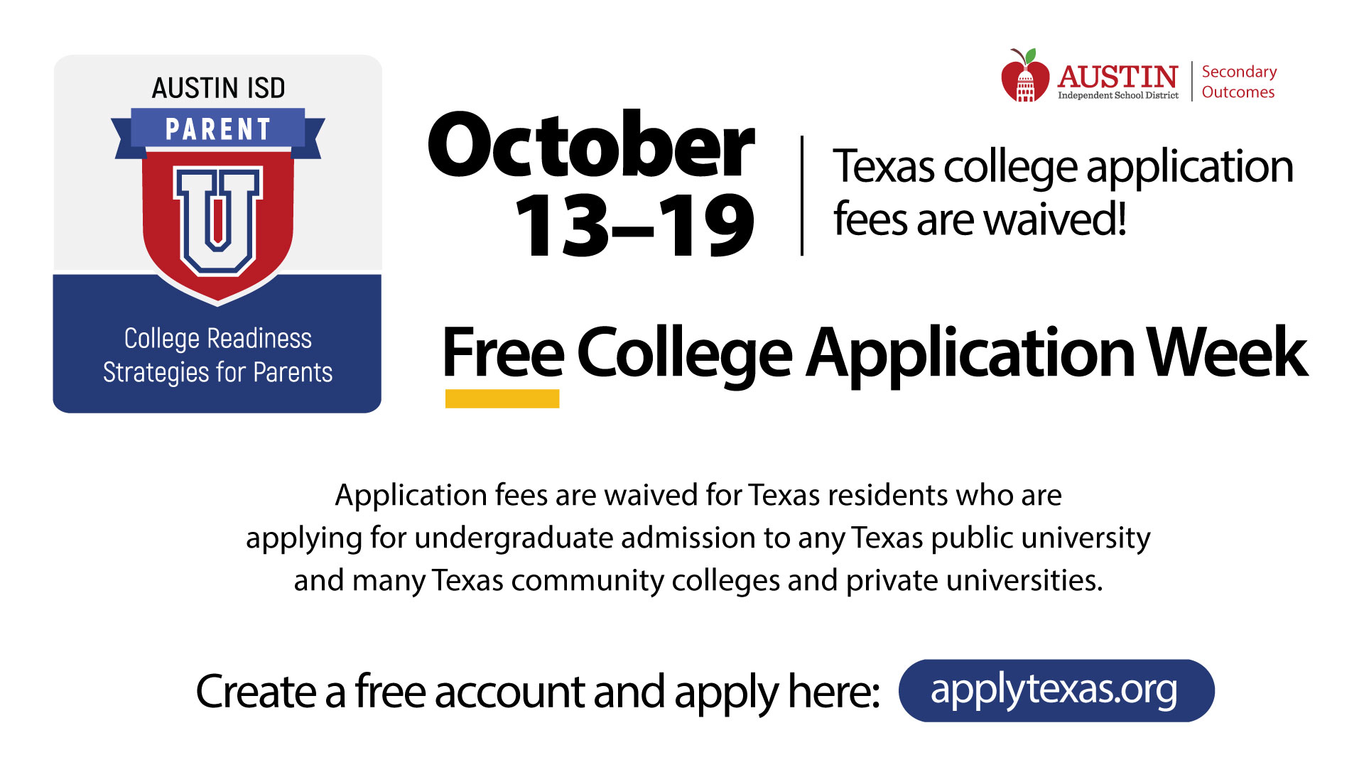 College application free week