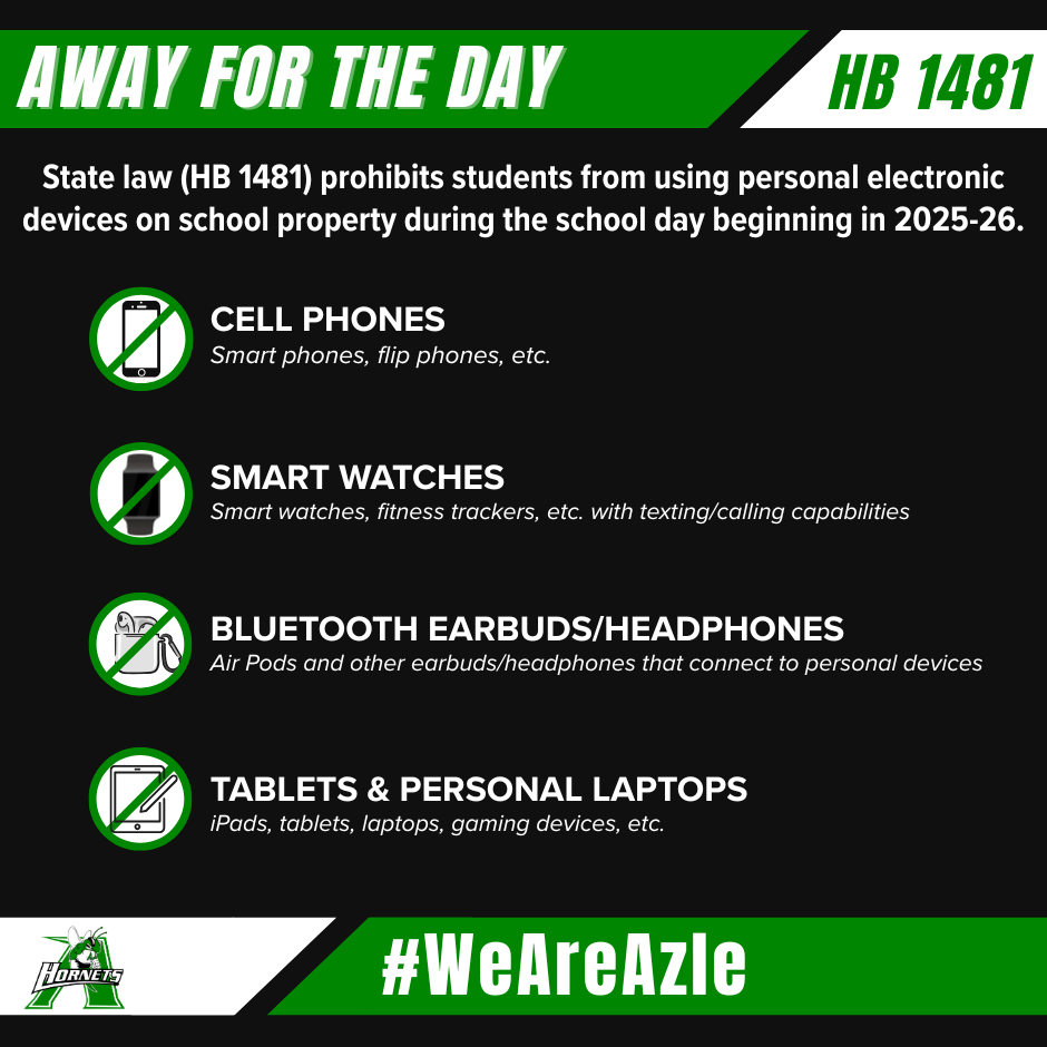 HB 1481 Cell Phones Prohibited during School Day (decorative image)