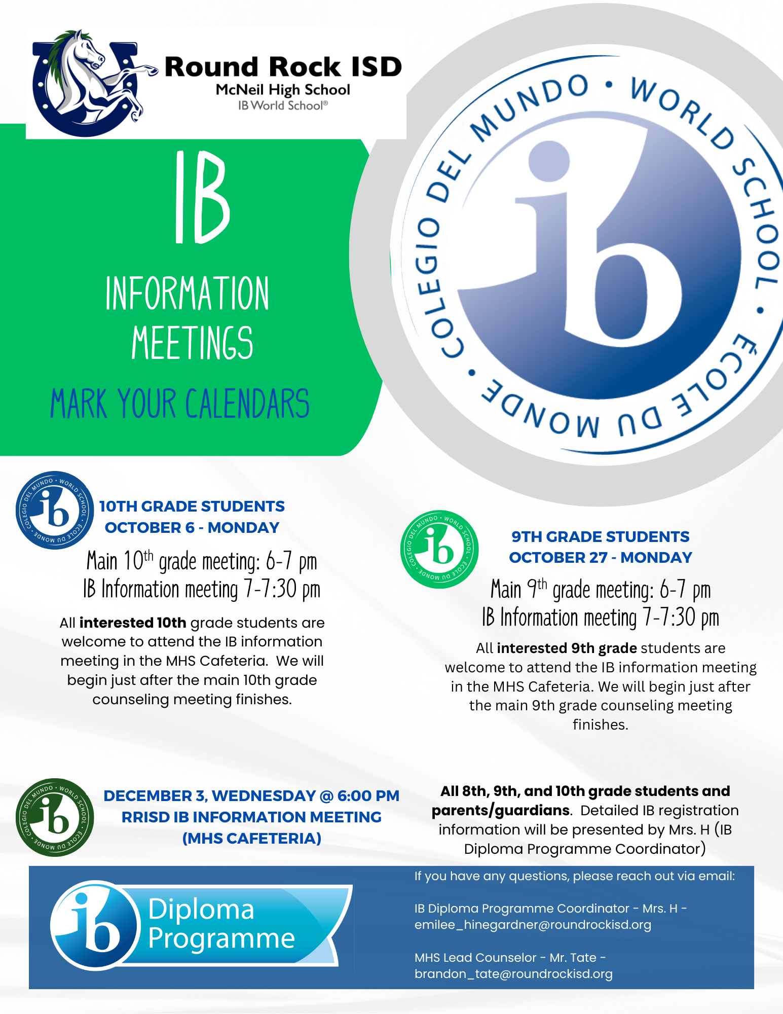 IB Informational Meeting Flyer