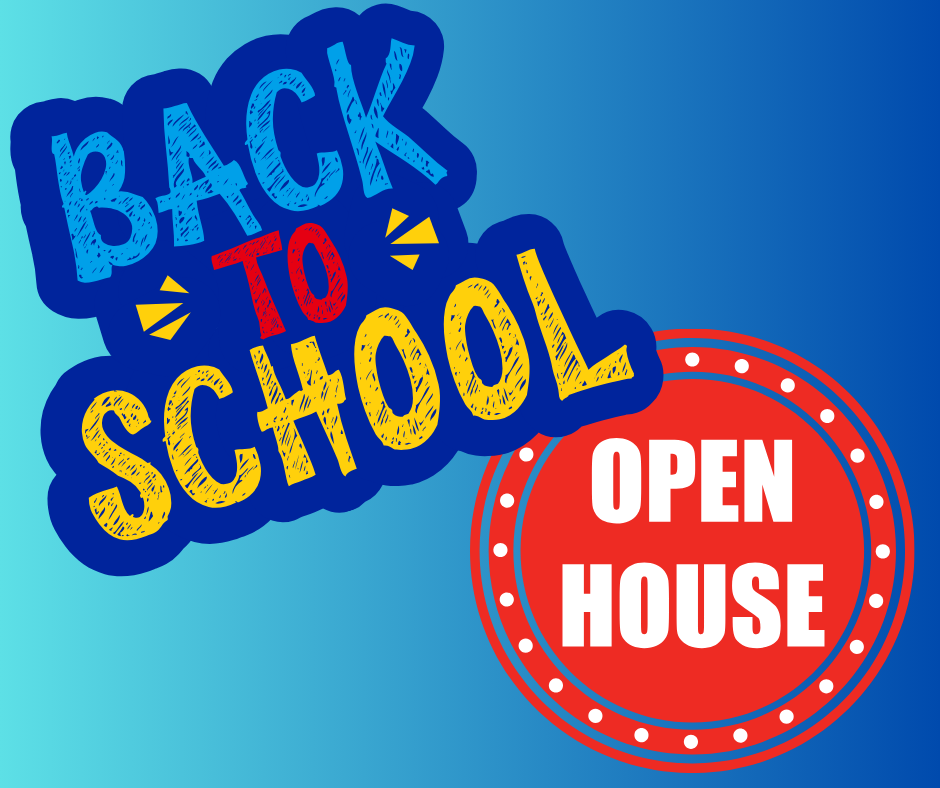 back to school open house graphic