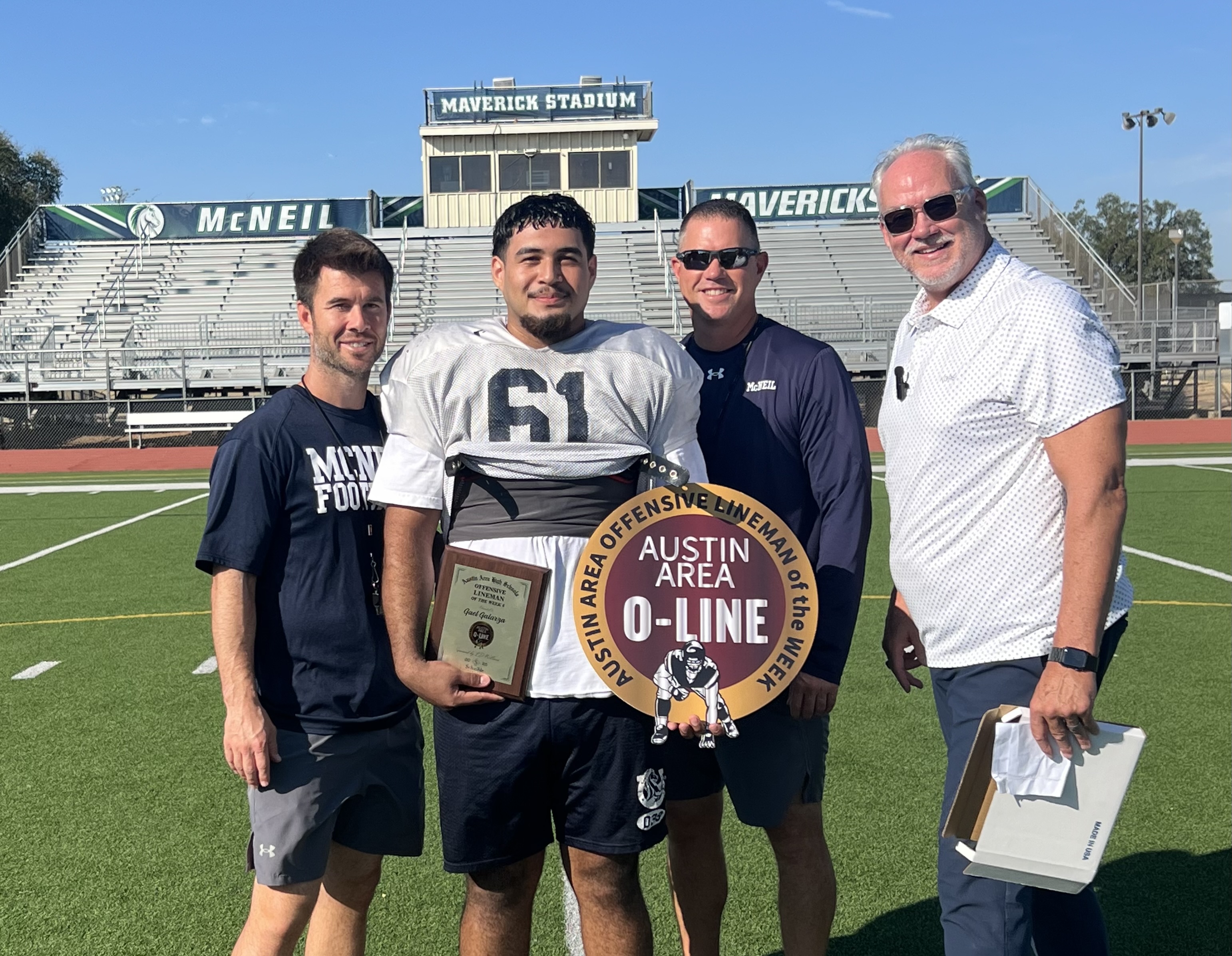 Gael Galarza, McNeil Offensive Line was named the Austin Area Lineman of the Week!