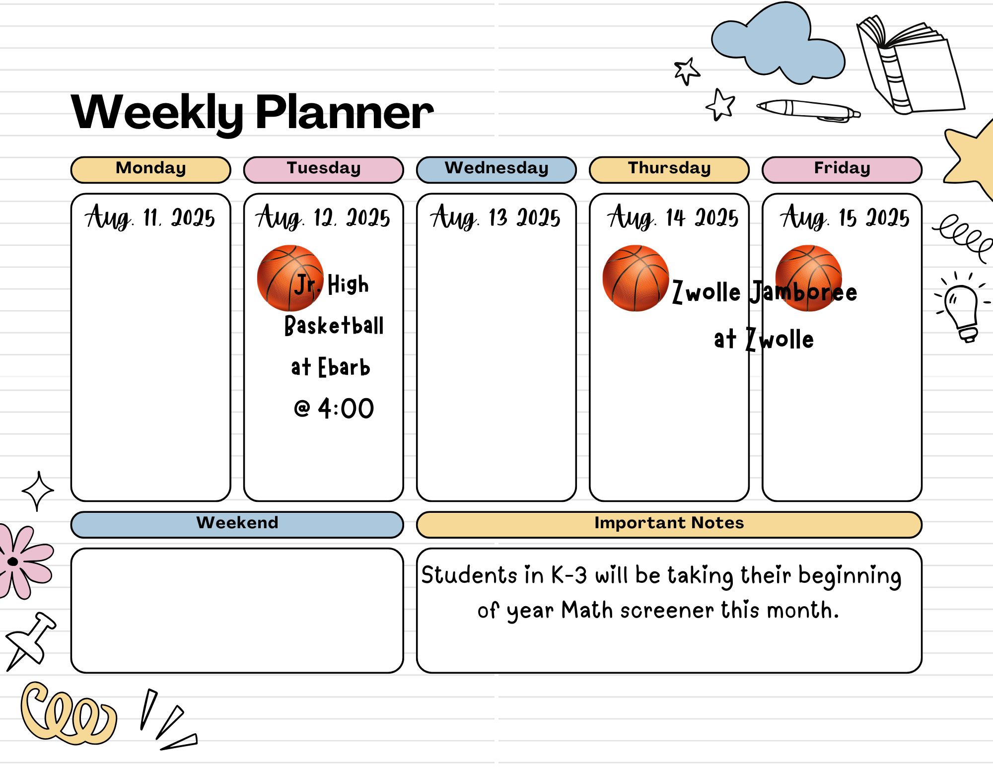 Weekly Planner