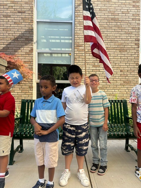 Miss Robson's class on Flag Day