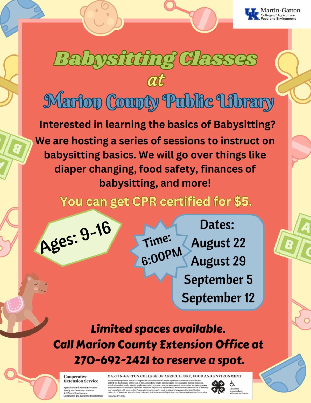 Babysitting classes
