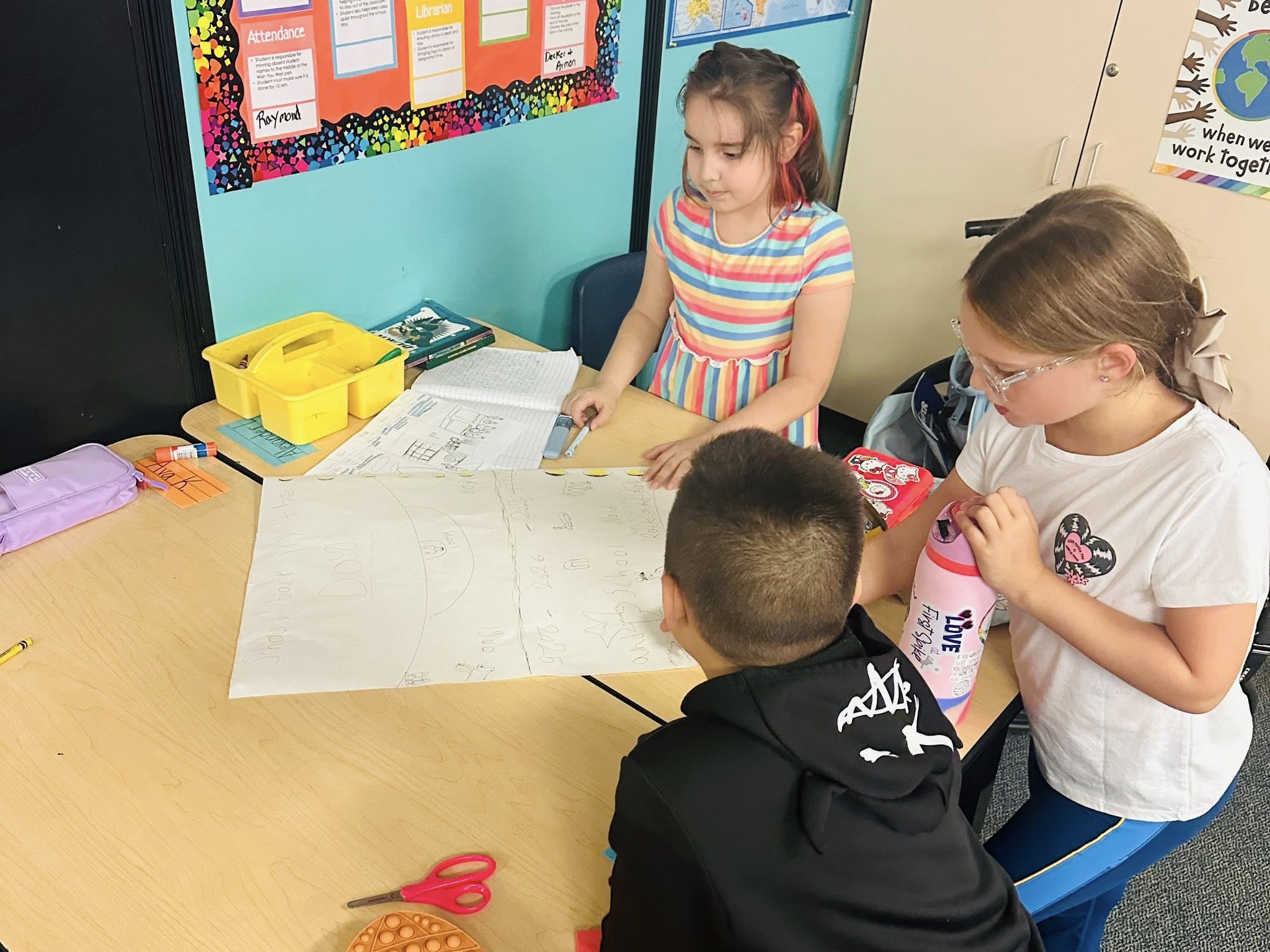 students working together