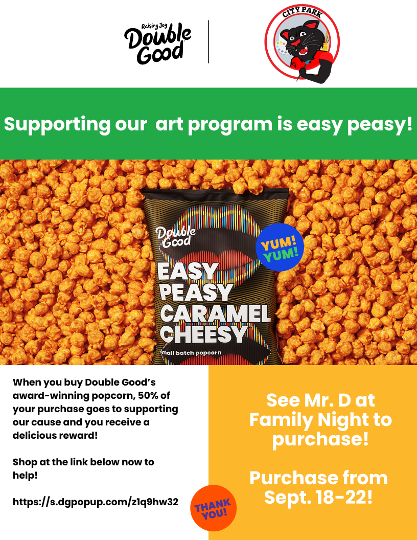 Double Good Popcorn Fundraiser graphic 