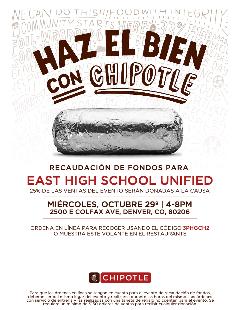 East Unified Fundraiser English
