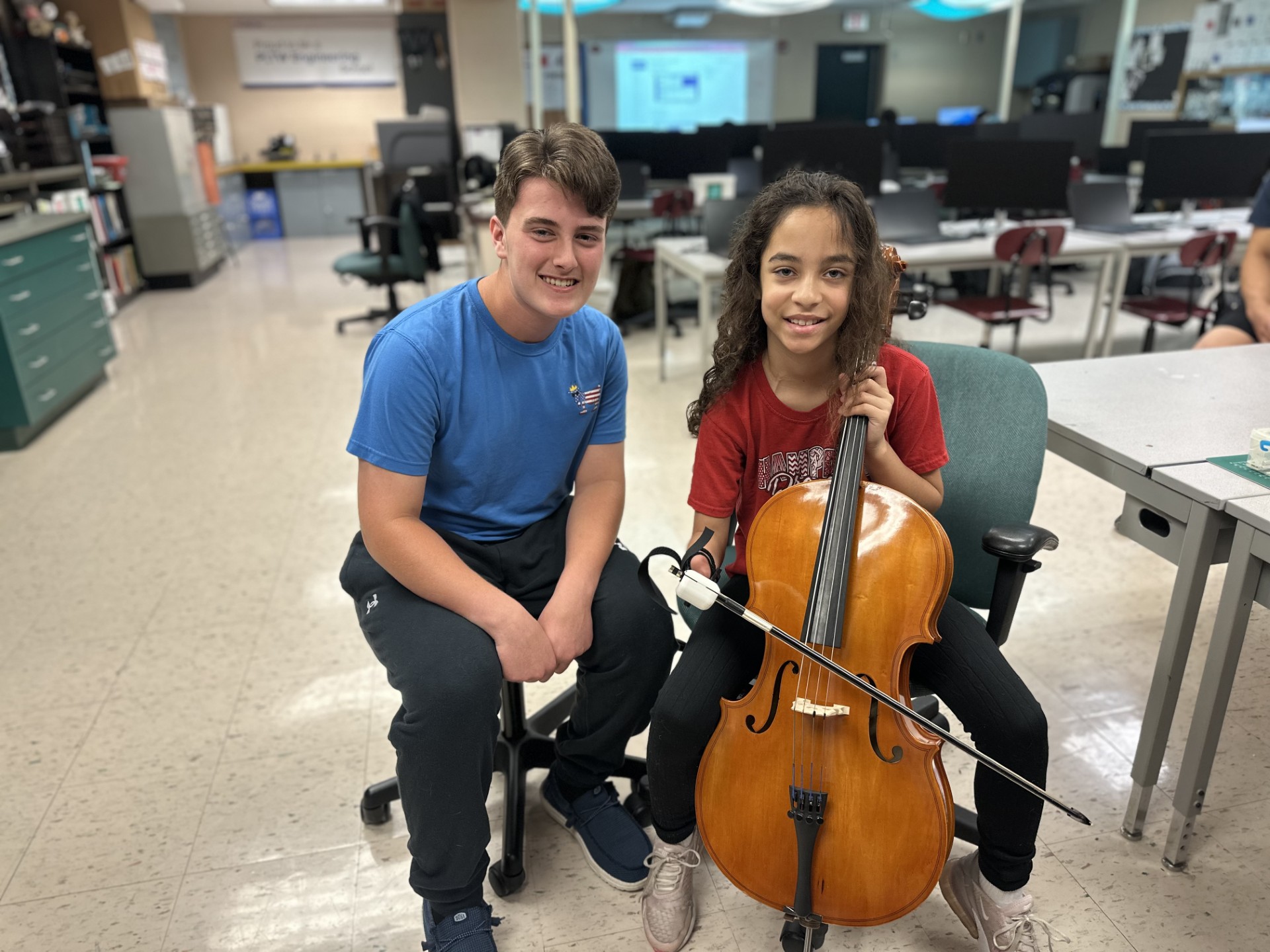 CVHS students team up to create a 3D printed assistive device for elementary student who aspires to play the cello.