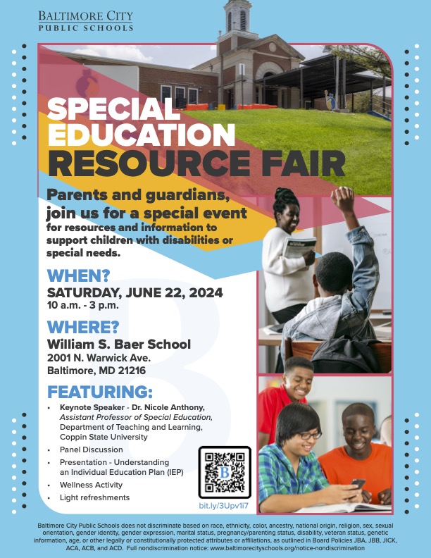 special education resource flyer