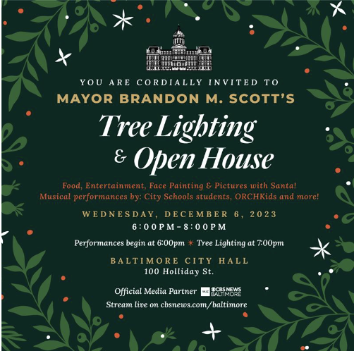 mayors tree lighting ceremony flyer