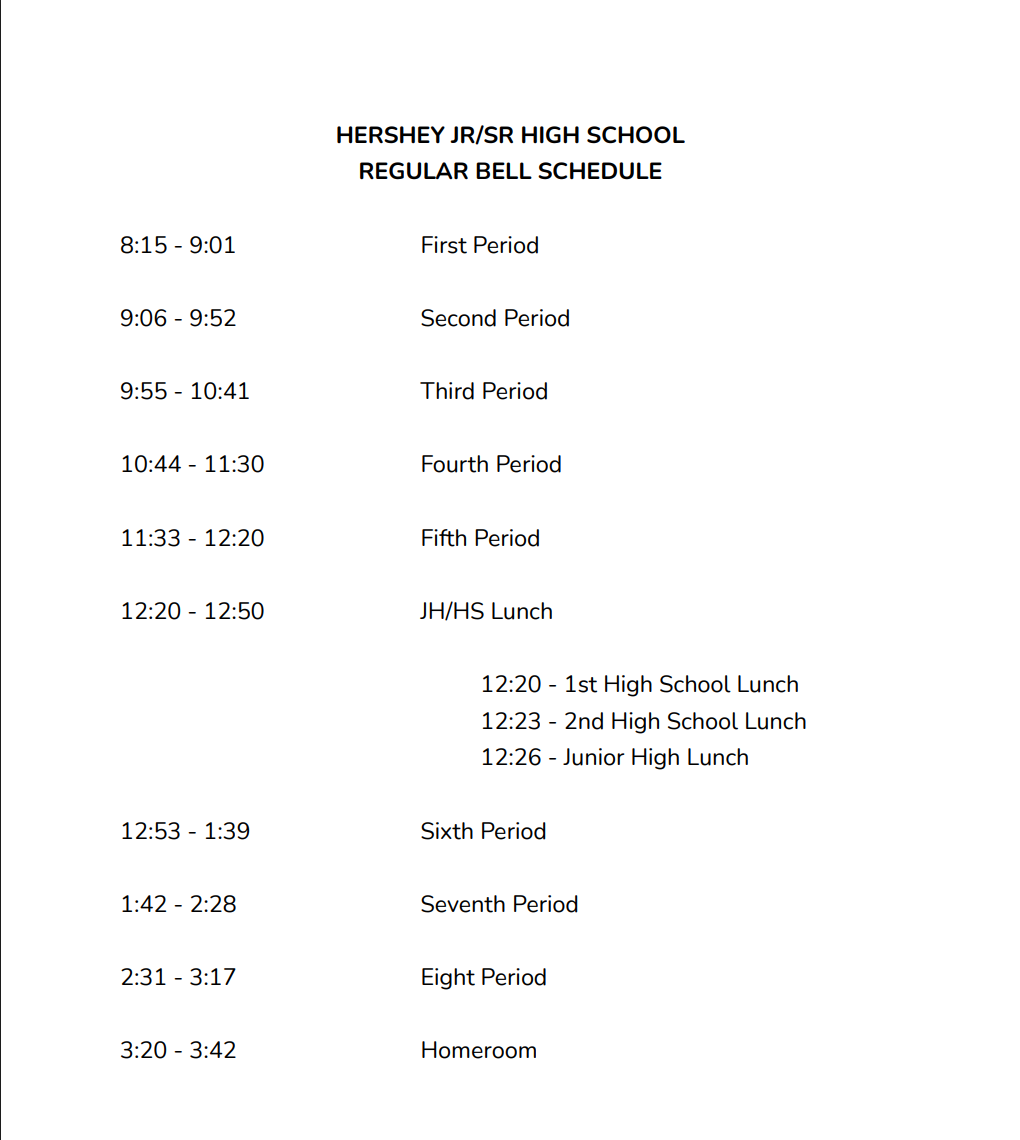 Bell Schedule 