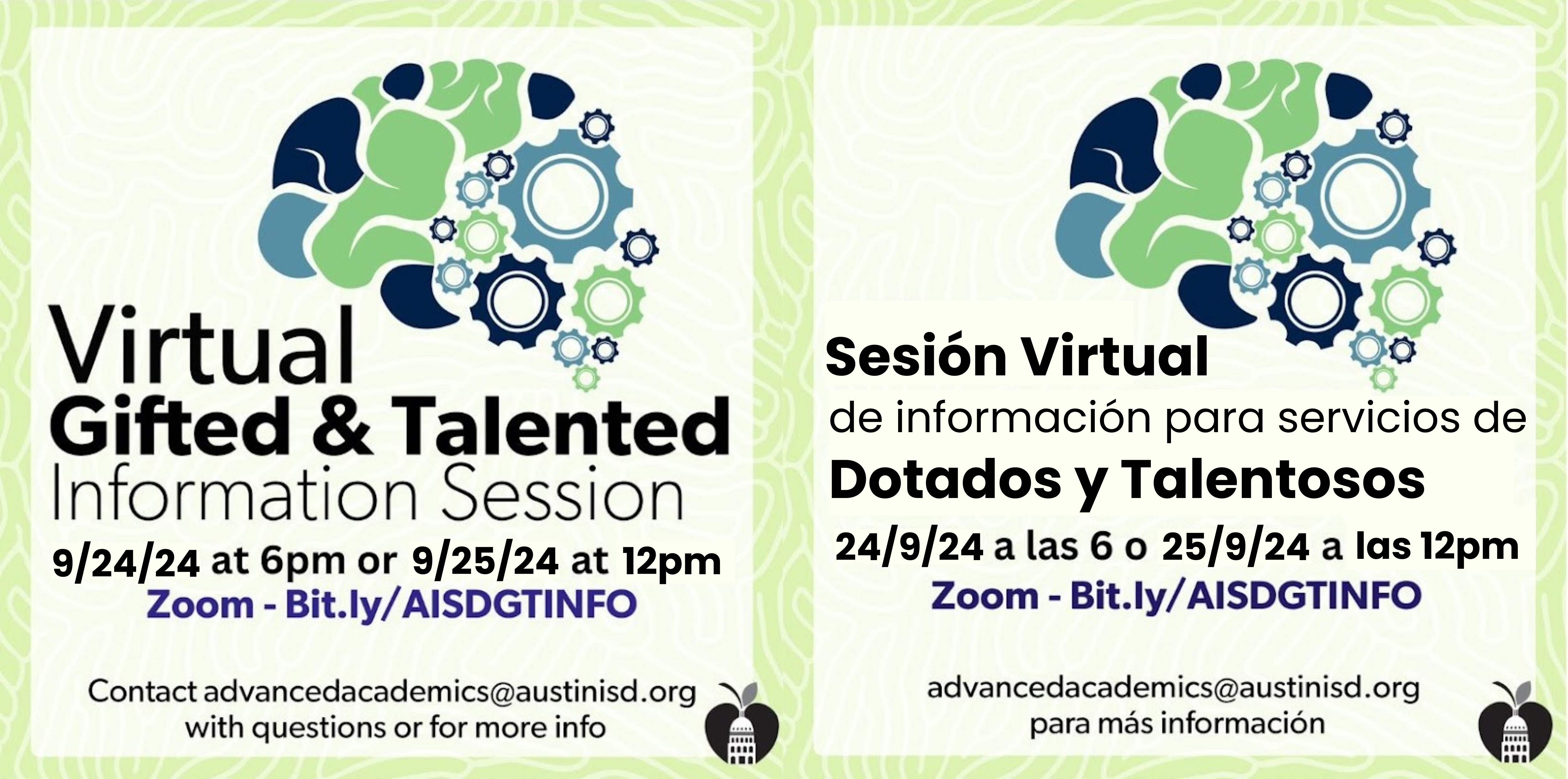 Flyer for Gifted and Talented Info Session