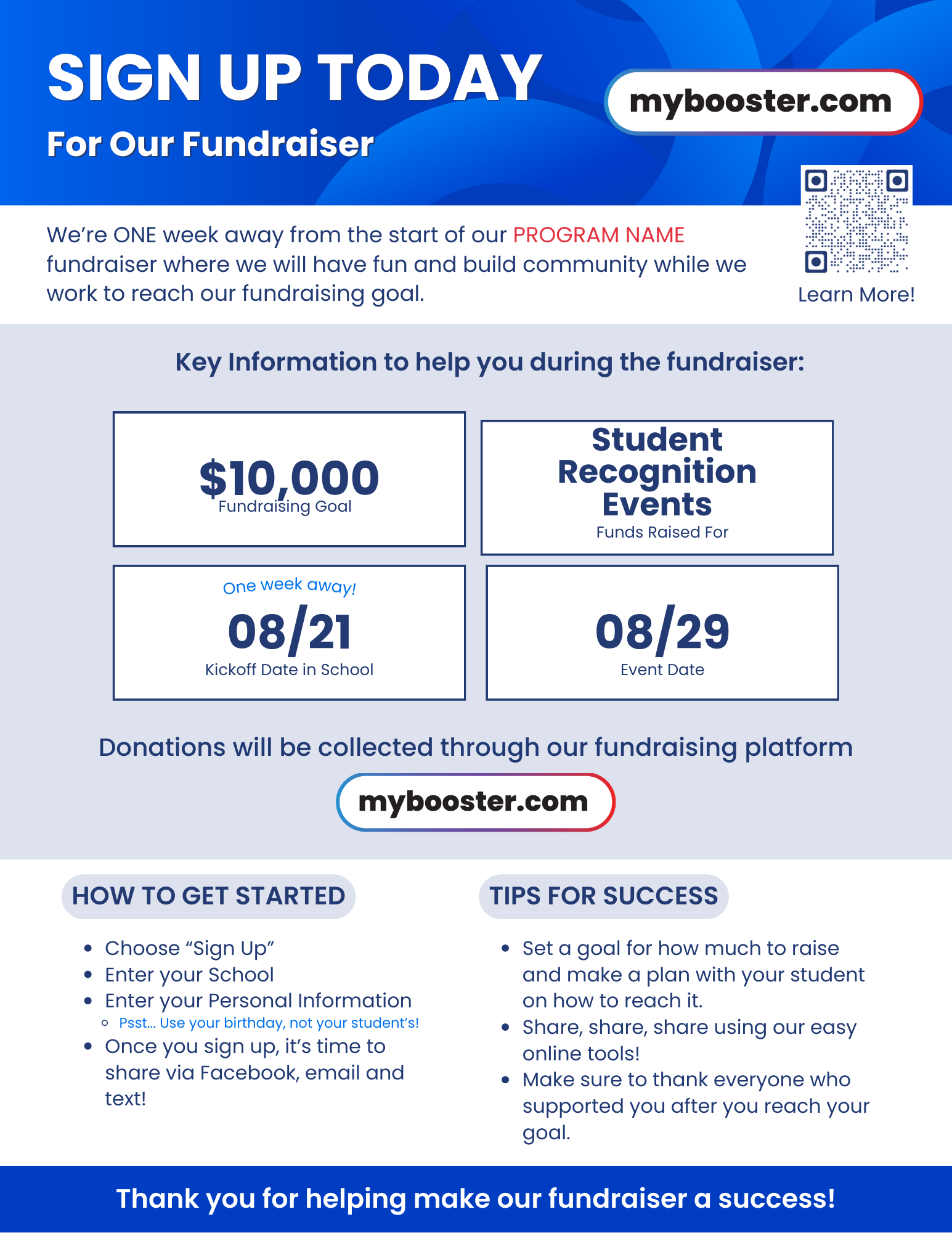 Boosterthon Family Info