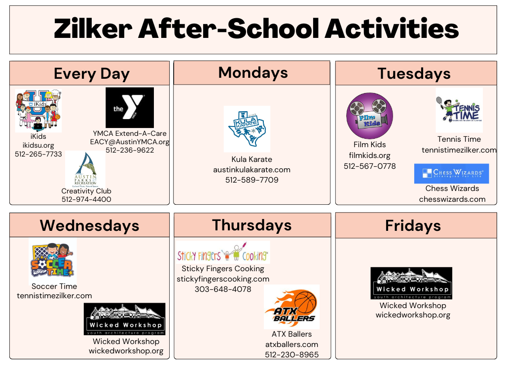 Flyer for After-School Activities