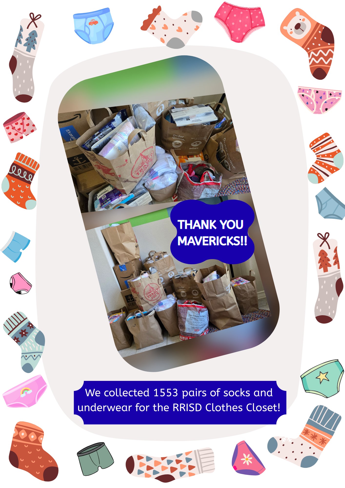 RESULTS: Sock and Underwear Drive