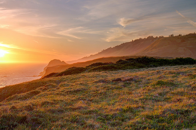 Sunset at the coast