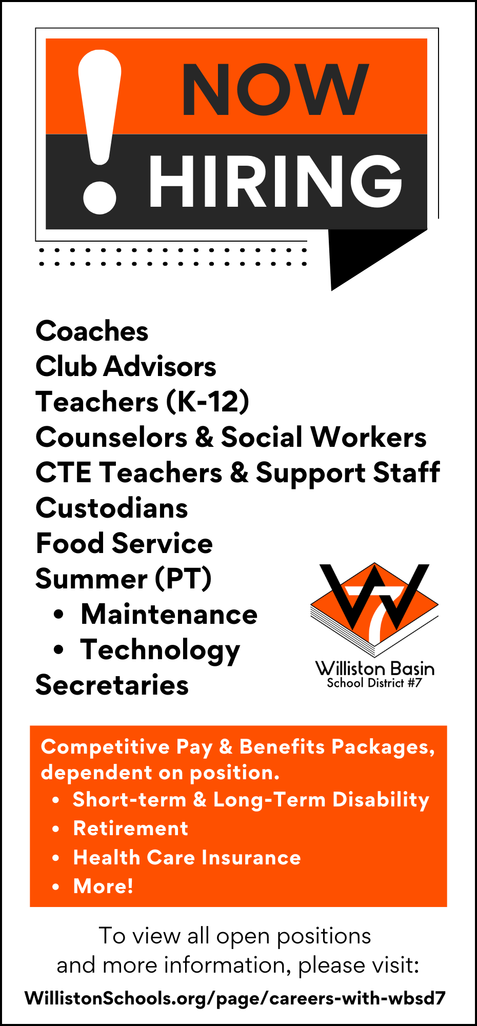 WBSD #7 Now Hiring