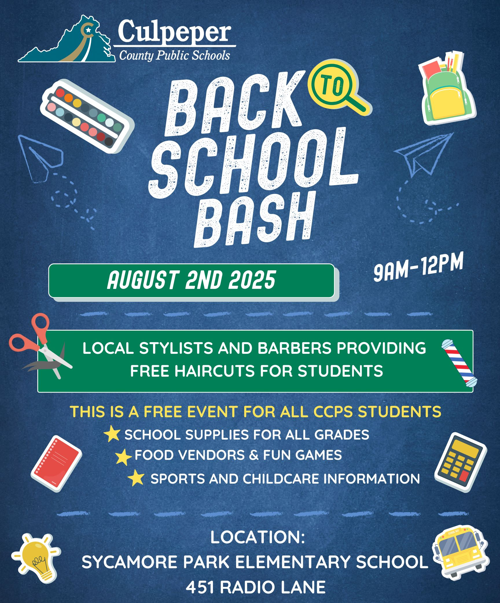 back to schoo bash information, all included in news article