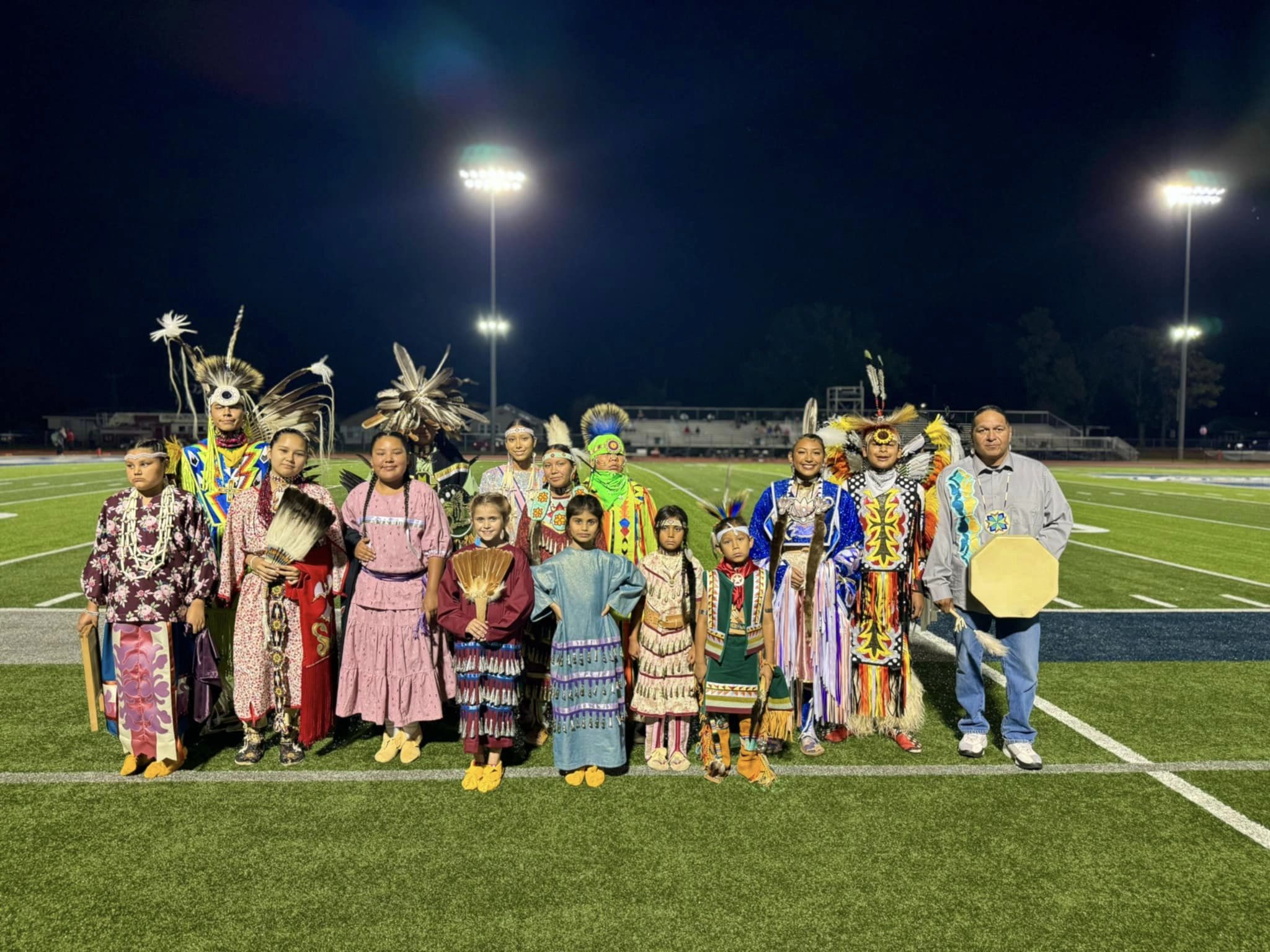 Native American students in a group