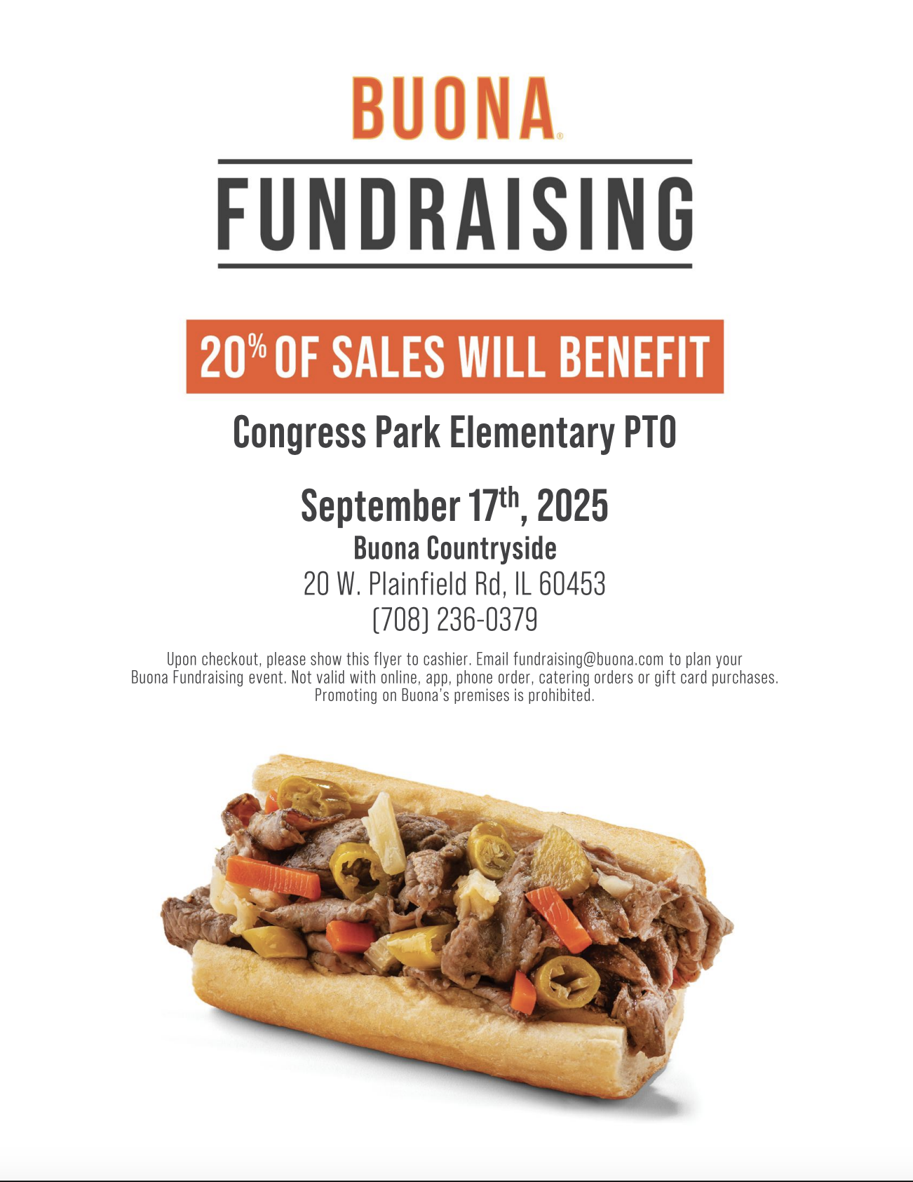 Buona Beef Fundraiser