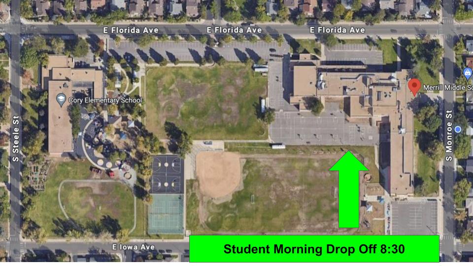 Morning drop off map
