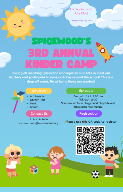 Kinder Camp Info Flyer