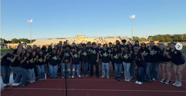 Maverick Choir before the National Anthem on Friday, September 26, 2025