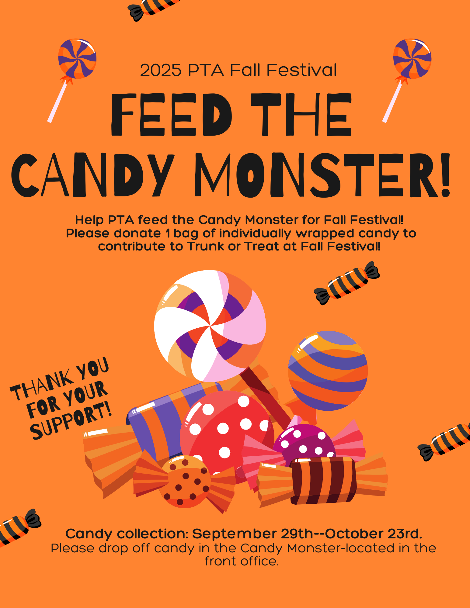 PTA candy donations