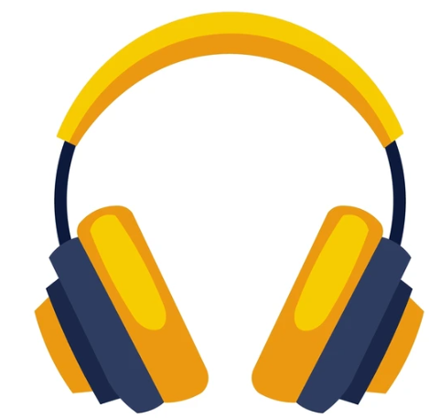 headphones graphic for October 2025 newsletter