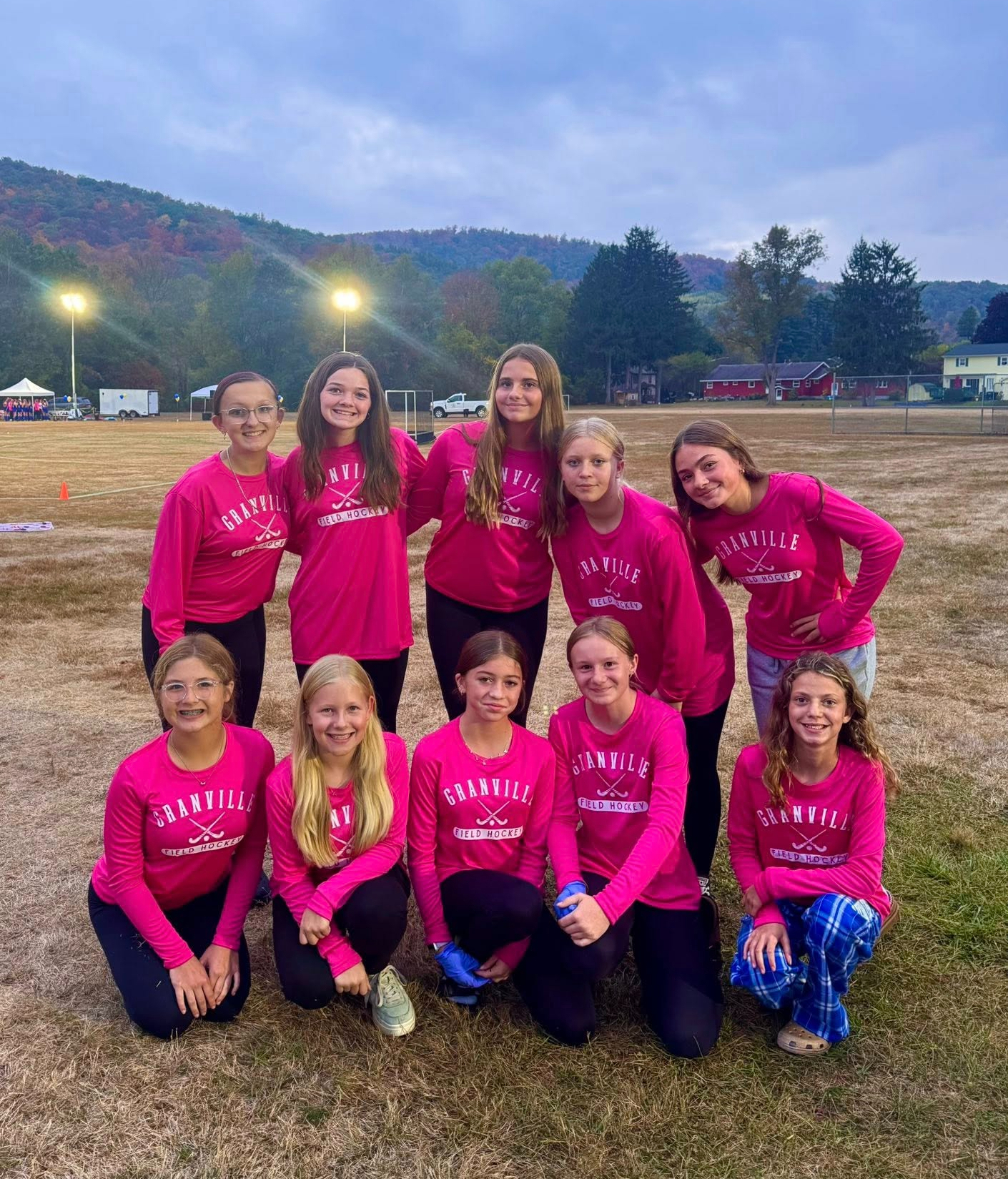 The Modified Field Hockey Team - Dressed in Pink!
