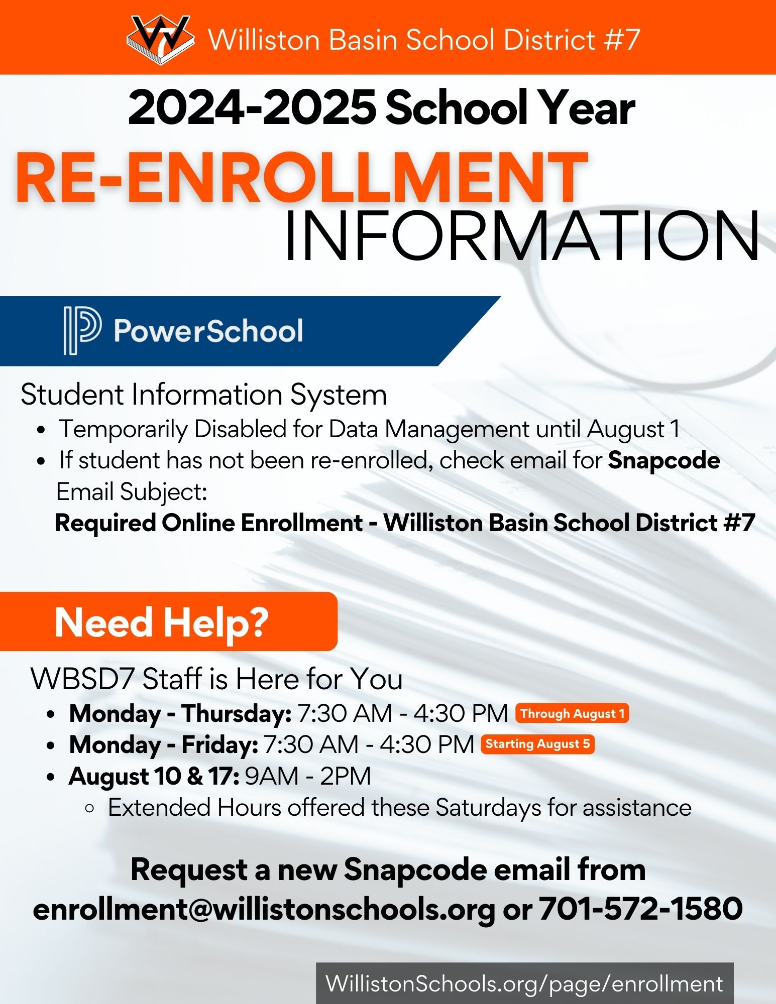 Re-Enrollment Information