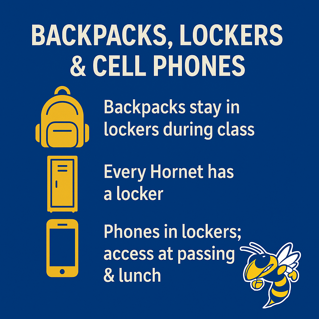 Backpacks, Lockers, & Cellphones