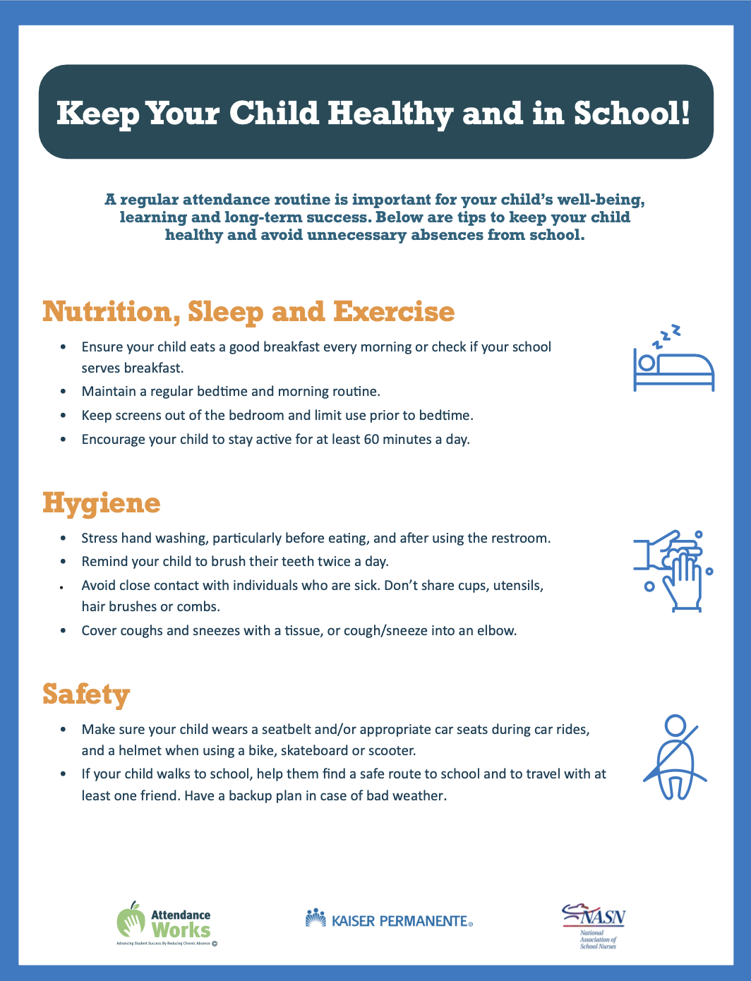 Keep Your Child Healthy and in School pg. 1