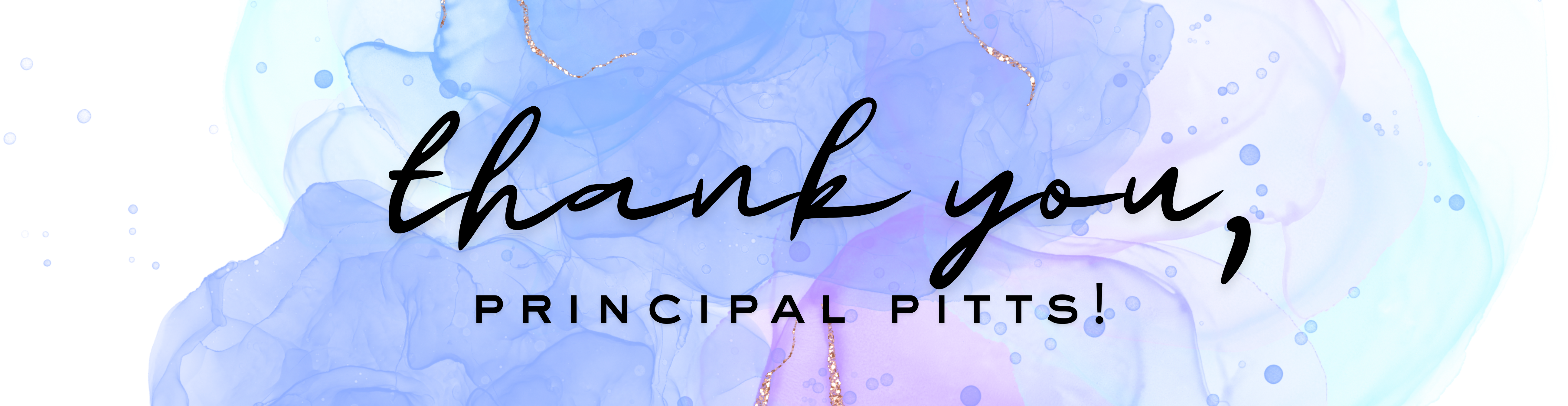 Banner for Principal Appreciation Week